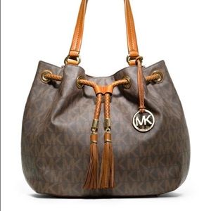 Michael kors jet set large gathered tote